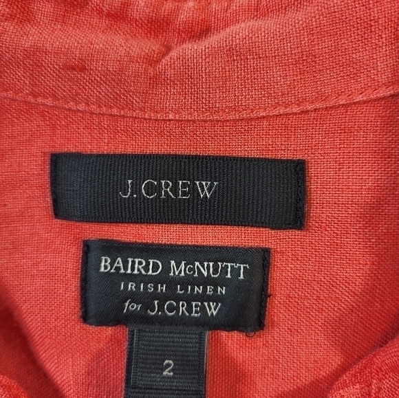 J Crew Red Button Up Blouse - Picture 5 of 6